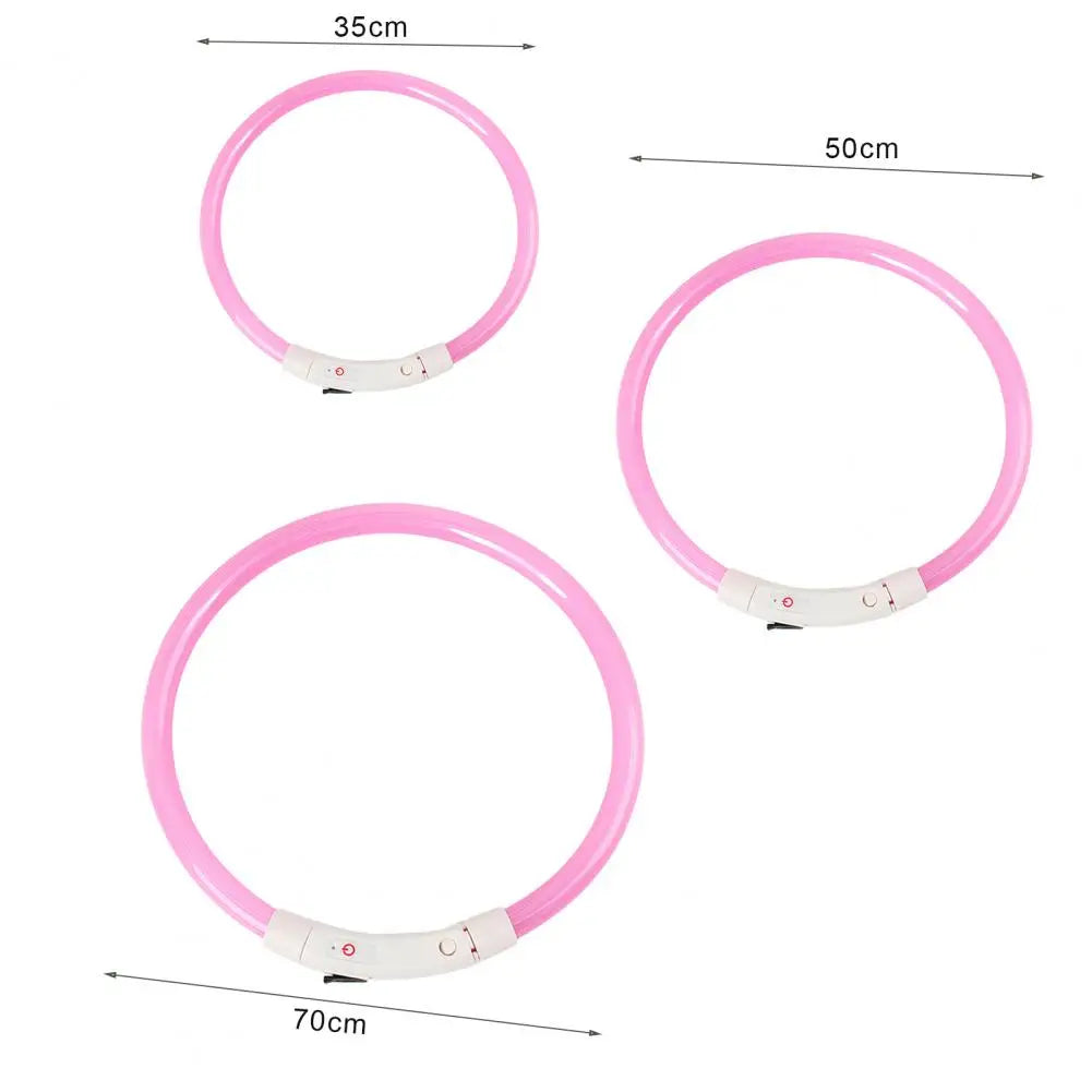 LED Leuchthalsband / aus flexiblem Gummi