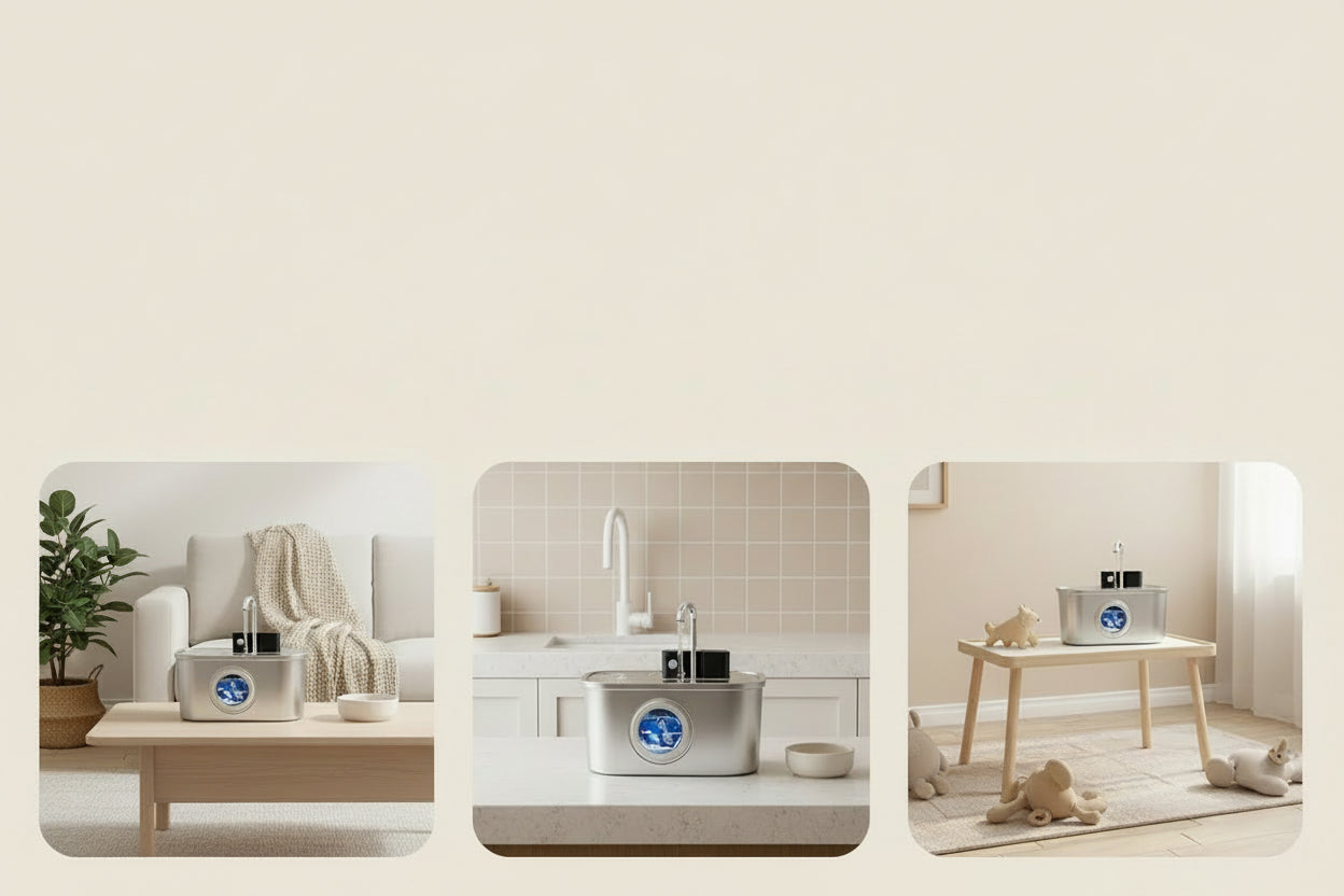 Kabelloser 3,2-Liter Katzen-Wasserbrunnen mit 4000-mAh Akku & Autosensor